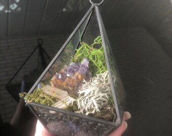 Natural Crystal Garden Terrarium Fairy Garden Crystal Terrarium Decor
