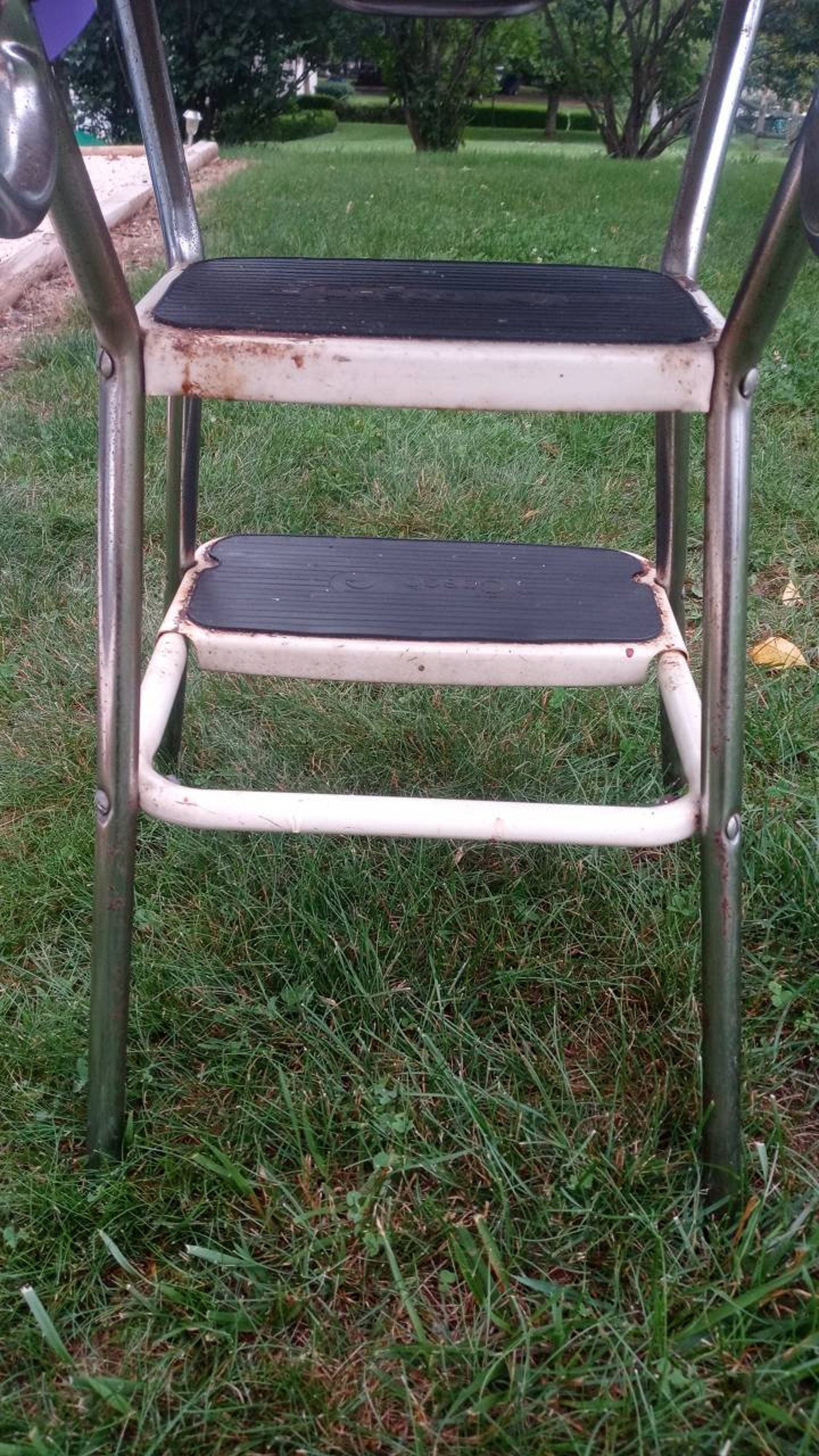 Vintage Cosco Step Stool Chair | Etsy