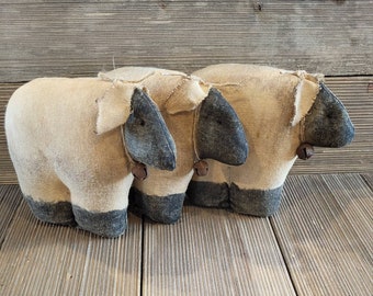 Primitive Sheep,stuffed prim sheep,small sheep shelf tuck,sheep bowl filler,rustic sheep,primitive decor,rustic decor,sheep decor,farmhouse