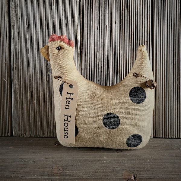 Primitive Chicken,coffee stained chicken,primitive decor,farmhouse chicken,chickens,farmhouse decor,rustic decor,small stuffed chicken