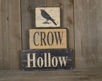 CAW CAW Sign Plaque Black CROW Decor Collector Primitive Rustic Country Wooden CAW CAW Sign Plaque Black CROW Decor Collector Primitive Rustic Country Wooden