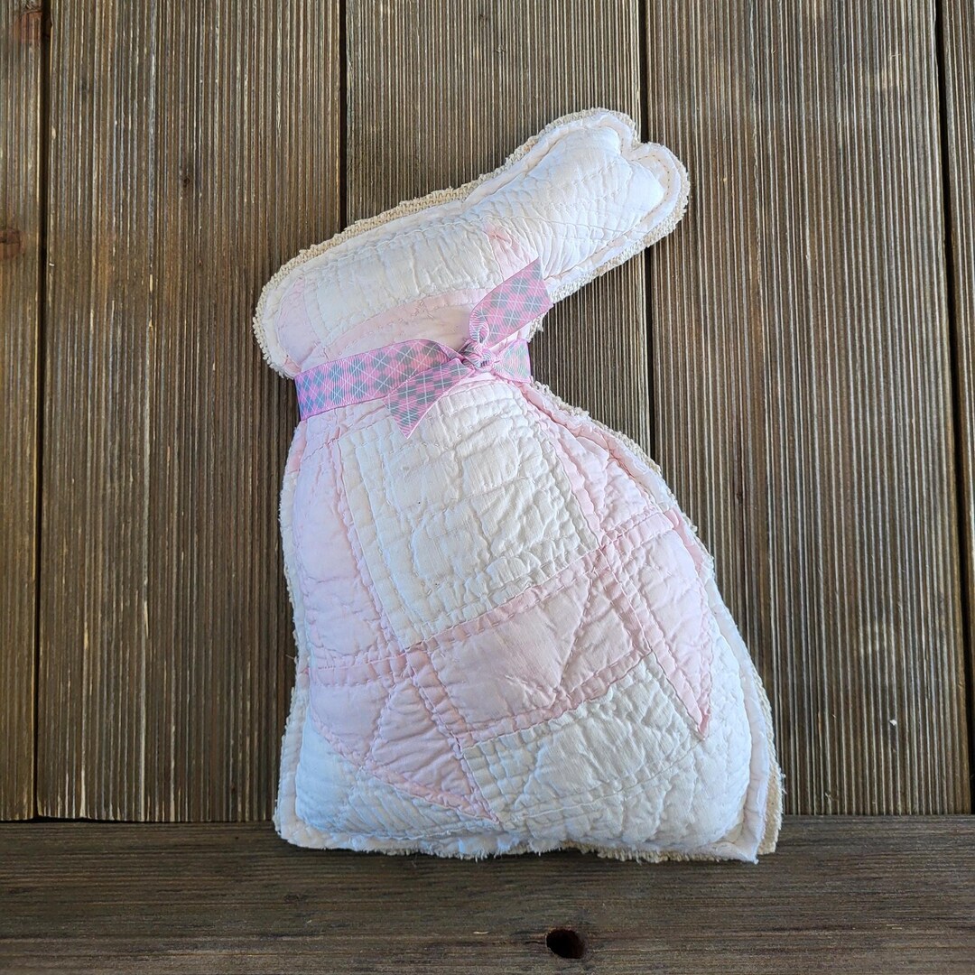 Quilted Rabbit Quilted Rabbit, Rabbit, Easter Bunny,vintage Quilt Rabbit,primitive ...