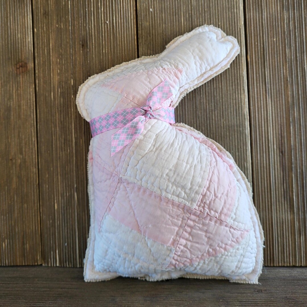Quilted Rabbit Quilted Rabbit, Rabbit, Easter Bunny,vintage Quilt Rabbit,primitive ...