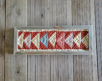 Framed Vintage Quilt, Vintage quilts, quilt framed picture ,vintage decor, quilt in a frame, antique framed quilt piece,quilted frame art