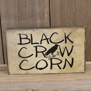 Signo de cuervo negro, decoración de otoño, cuervo, decoración de cuervo, pequeño cartel de cuervo, cuervo primitivo, pequeño cartel de otoño, signo de cuervo de granja, decoración de madera de cuervo, cuervo primitivo