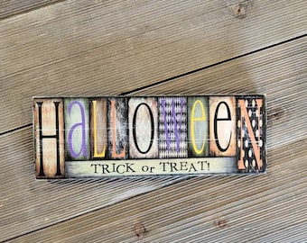 Halloween sign,primitive Halloween decor,small rustic Halloween sign,Halloween decor,prim decor,autumn decor,farmhouse sign,farmhouse deocr