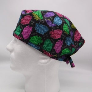 Human Hearts Scrub Cap, Skull Cap, Surgery Hat