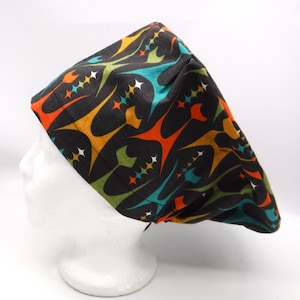 MCM Cats Scrub Hat, Euro Style Hat, Adjustable Hat, OR Hat, Surgery Hat