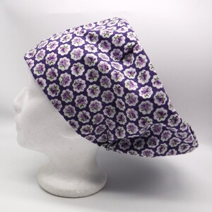 Flowers Scrub Hat, Euro Style Hat, Adjustable Hat, OR Hat, Surgery Hat