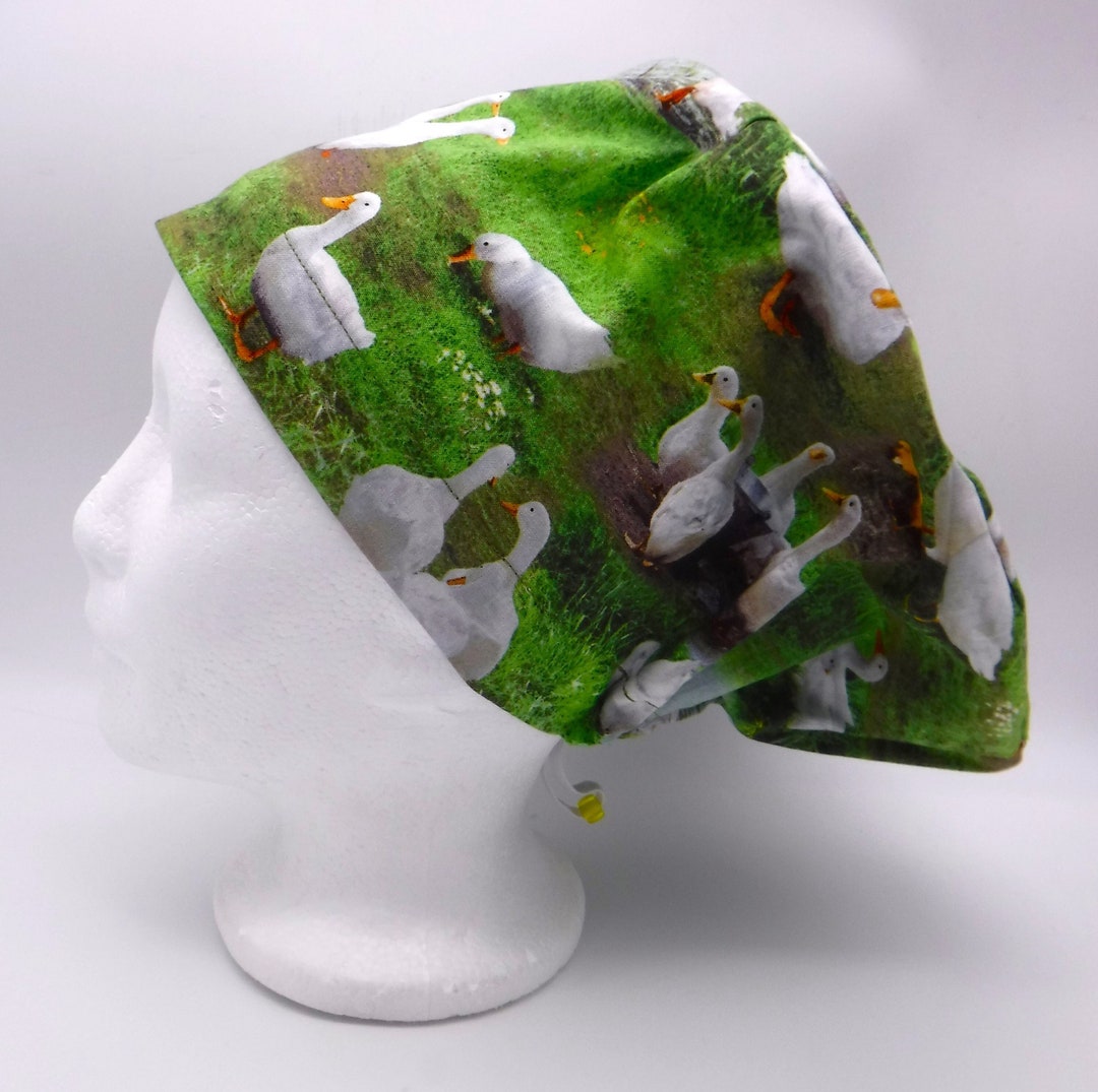 Geese Scrub Hat, Euro Style Hat, Adjustable Hat, OR Hat, Surgery Hat Etsy