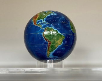 Magnetic Earth Globe: 7" Geology Map Puzzle, Modern Home Decor