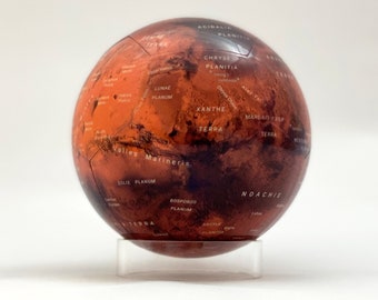 Magnetische Mars Globe met standaard - 4" 16 Piece Mars Puzzle, Space Gift, Astronomy Decor