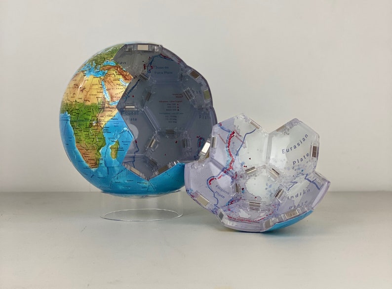 Carte de relief 7 Globe terrestre magnétique avec la carte Etsy