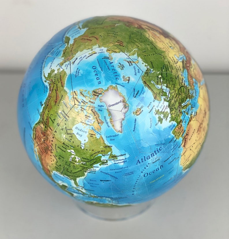 Carte de relief 7 Globe terrestre magnétique avec la carte Etsy