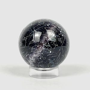 Globo terráqueo con estrellas celestiales y soporte: diámetro de 3,1" con 12 placas magnéticas, astronomía, observación de estrellas, regalo espacial, constelaciones