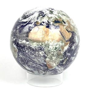 Earth Blue Marble Globe with Actual Imagery from Space