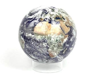 Earth Blue Marble Globe with Actual Imagery from Space