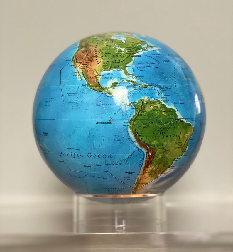 Carte de relief 7 Globe terrestre magnétique avec la carte Etsy