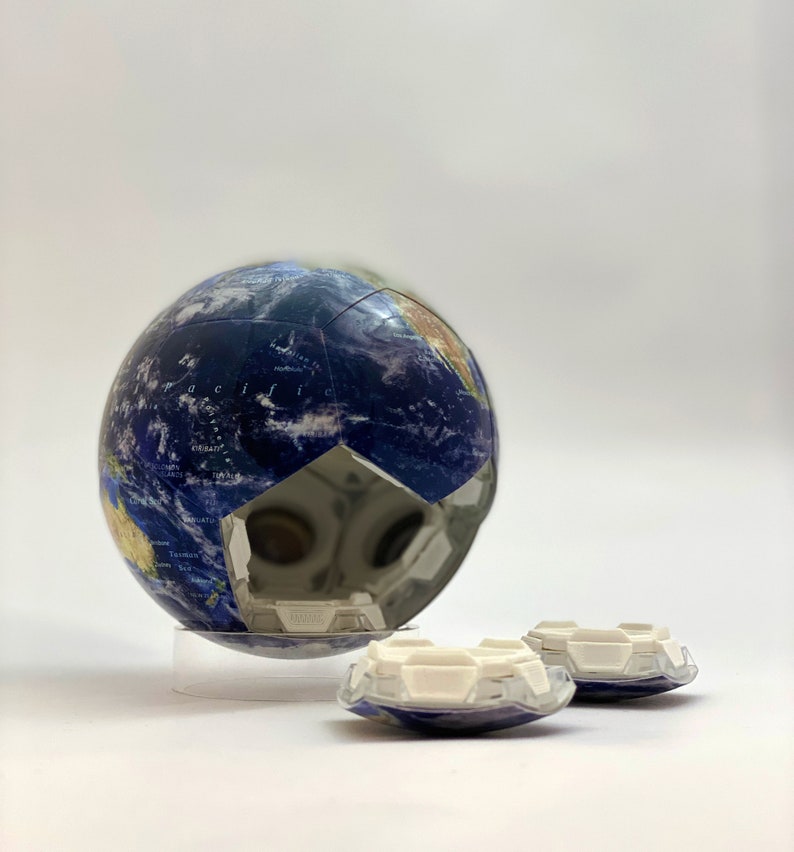 Blue Marble Earth Globe 4, 16 Tiles Etsy