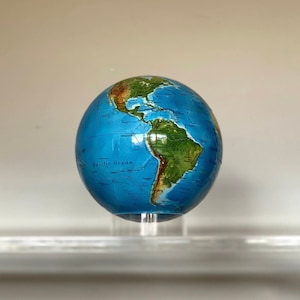 Reliëfkaart 7" magnetische aardbol met geologiekaart interieur - reizen, woondecoratie, cadeau-idee, wereldbolpuzzel, aangepaste wereldbol