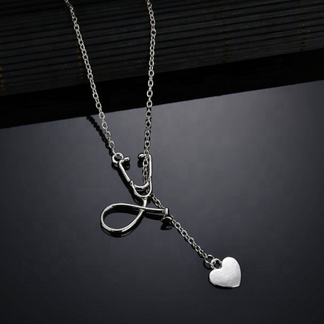 Medical Equipment Nurse Heart Stethoscope Necklace Nursing Jewelry ...