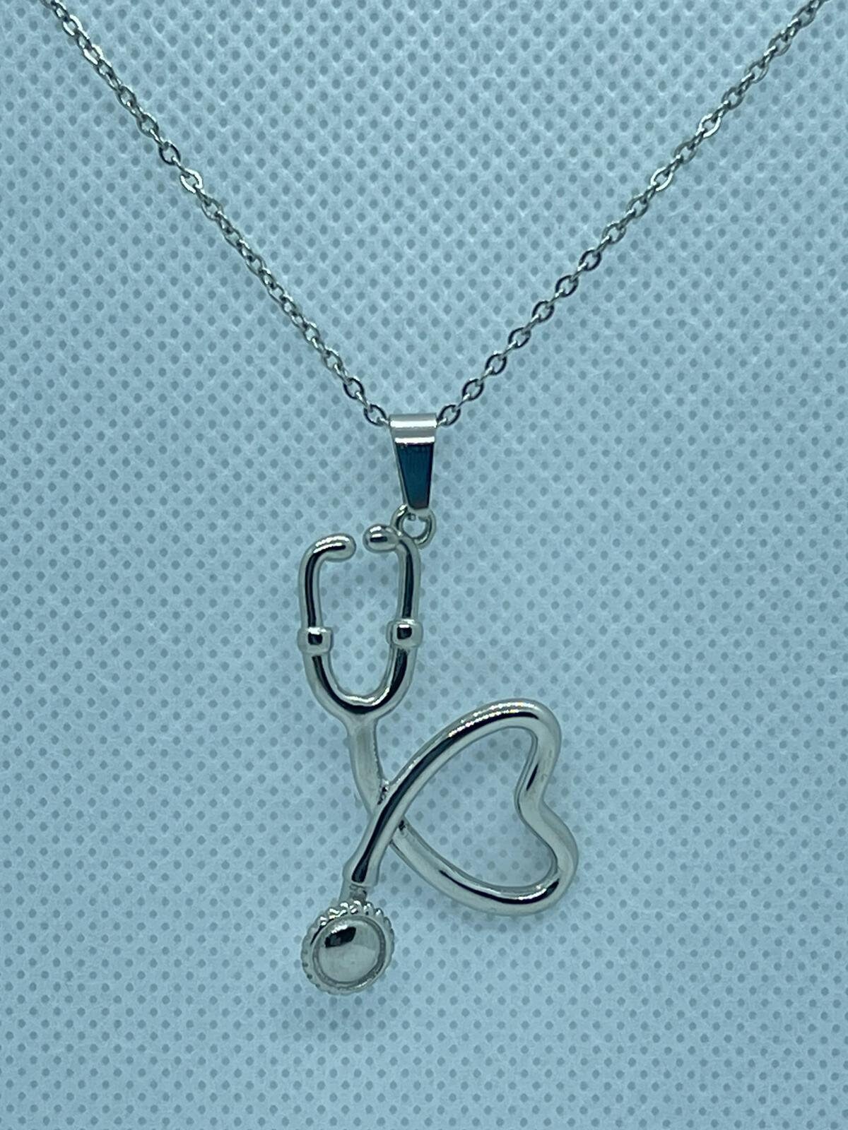 Stethoscope Necklace Gold Stethoscope Heart Charm Necklace - Etsy