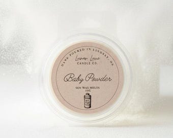 Baby Powder Wax Melt | Soy Wax Melts | Clean Fresh Scent | Home Fragrance | Handmade Wax Melt | Gift for Her