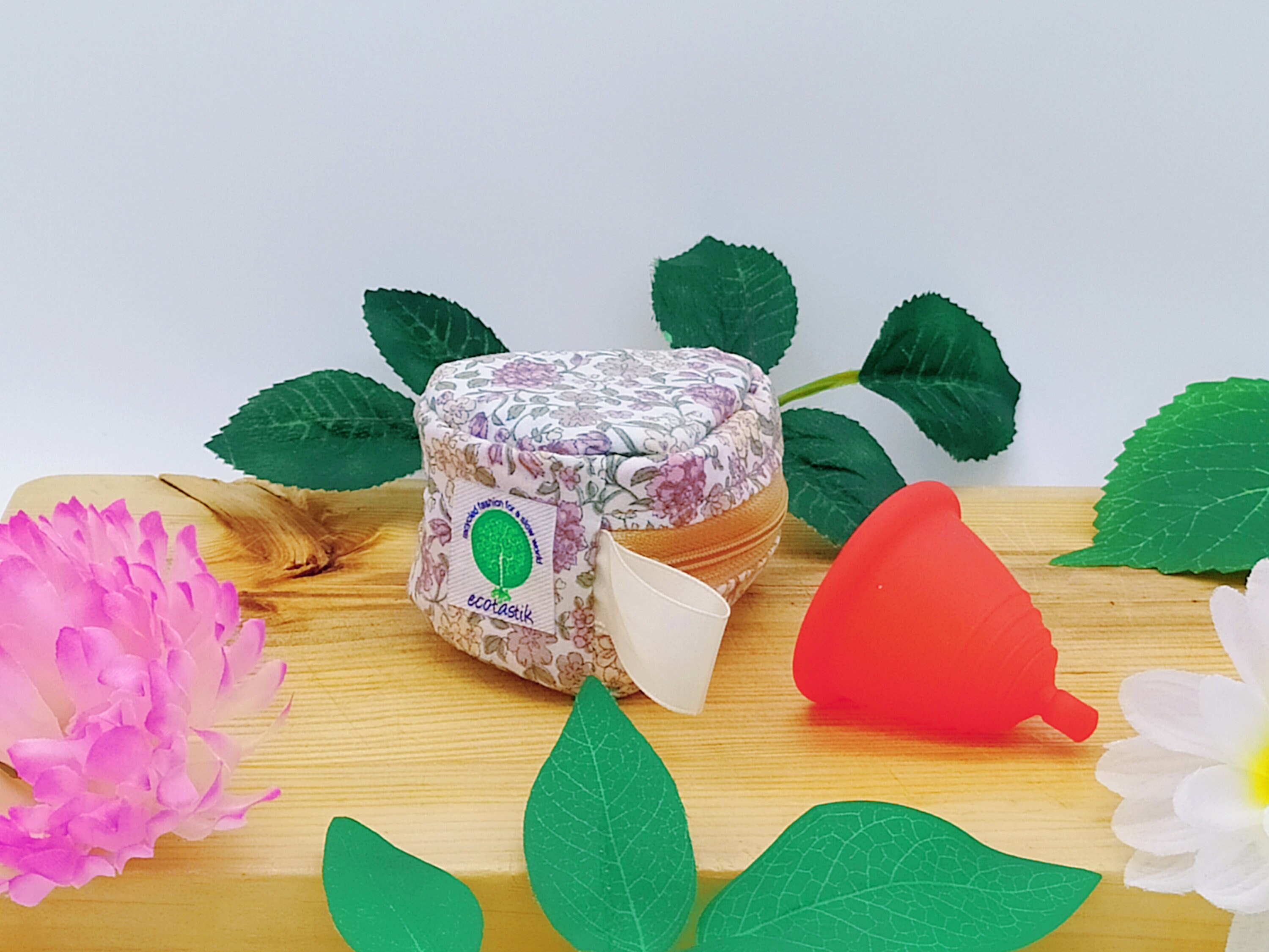 Menstrual Cup Case Brown Cream Flowers Menstrual Cup Pouch - Etsy