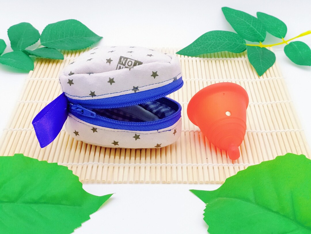 Menstrual Cup Case With Black Stars and Lilac, Eco-friendly Storage for ...