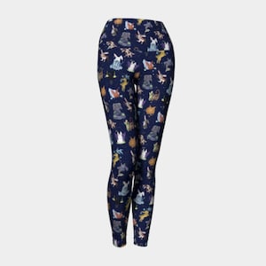 Pink Bunny Rabbit Print Pattern Women Leggings