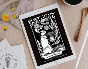 Benutzerdefinierte Tierrettung Sanctuary Illustration Kommerzielle Nutzung |Vegan Sanctuary Art |Tierheim Fundrafting Kunst-Lizenz nur für gemeinnützige Organisationen