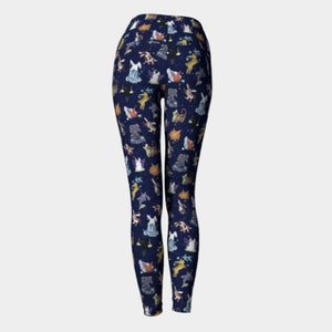 Floral Bunny Rabbit Print Pattern Women Leggings
