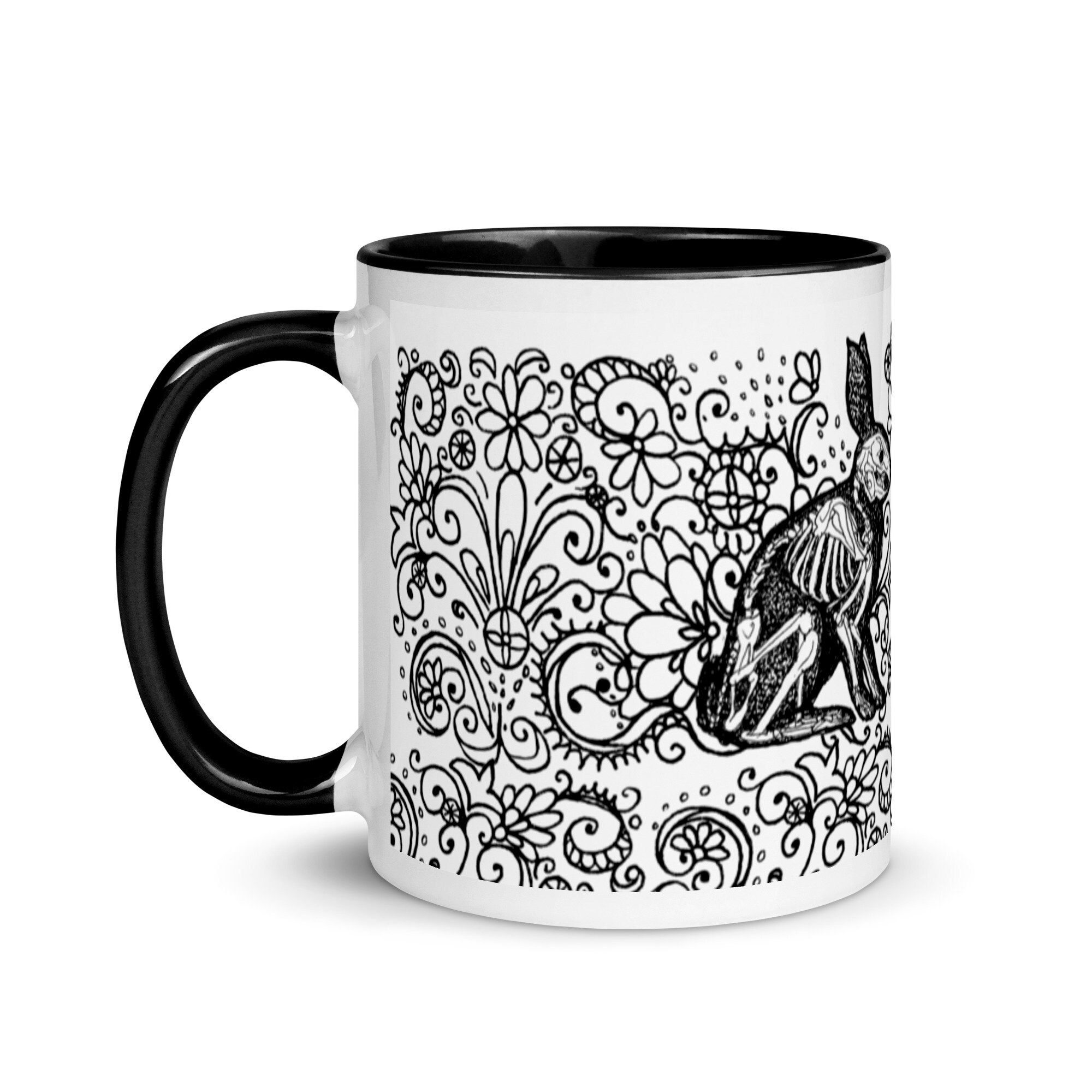 Gothic Bunny Rabbit Anatomy Skeleton Coffee Mug |witchy Dark Academia ...