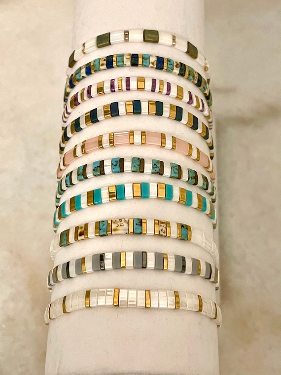 Tila Bead Bracelet w 24kt Gold Plated Beads