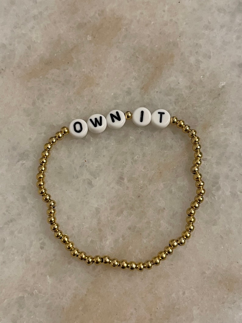 24k Gold Ball Bead Personalized bracelets for Adults
