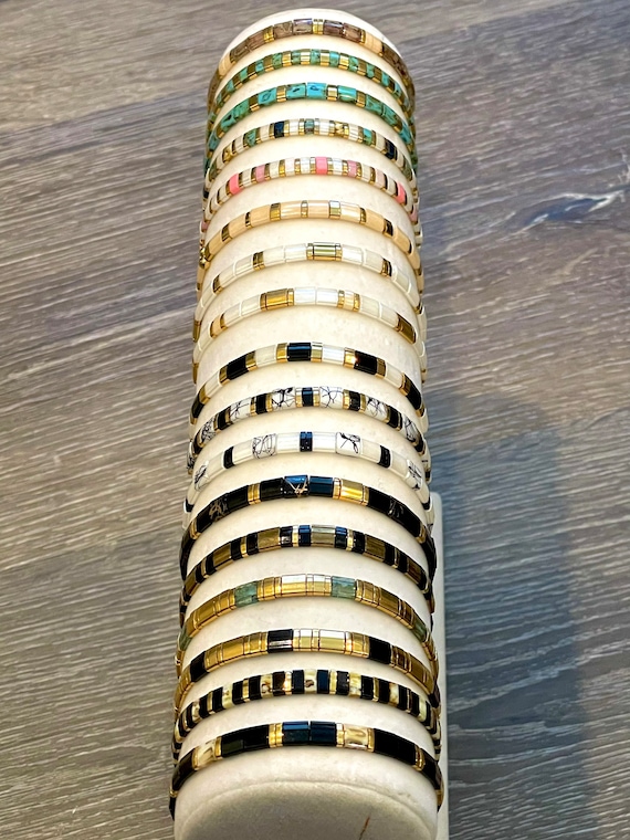 Tila Bead Bracelet w 24kt Gold Plated Beads