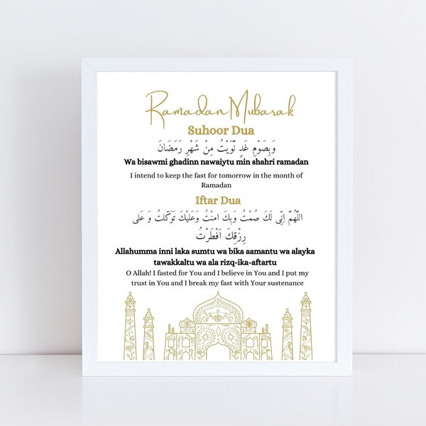 Ramadan Duas, Fasting Duas, Opening Fast, Closing Fast, Ramadan Decoration, Islamic Home Decor, Ramadan Printable, Suhoor Dua, Iftar Dua