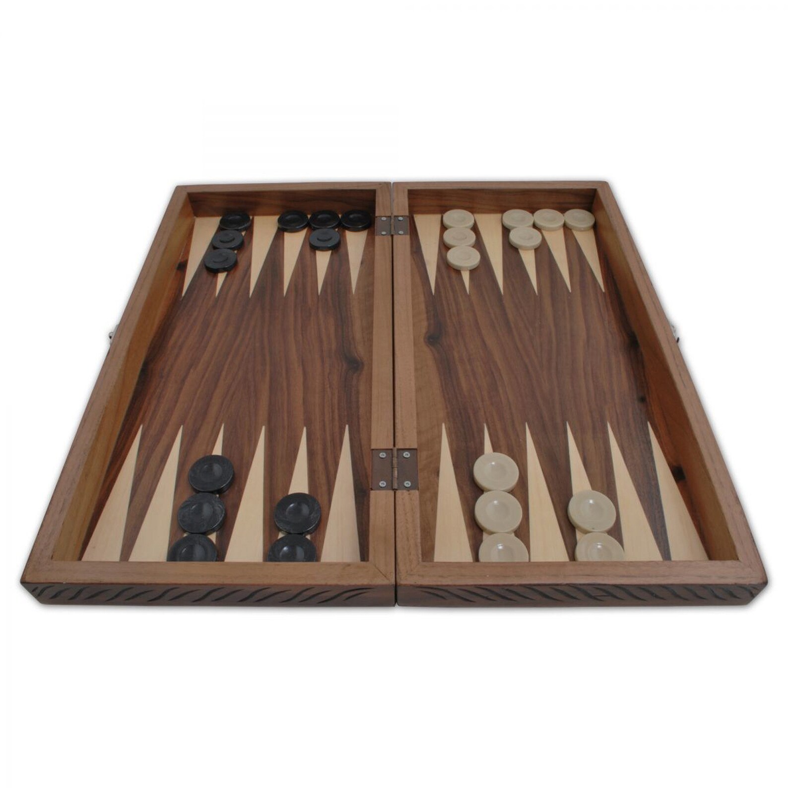 Carved Massive Wooden Backgammon Set Etsy