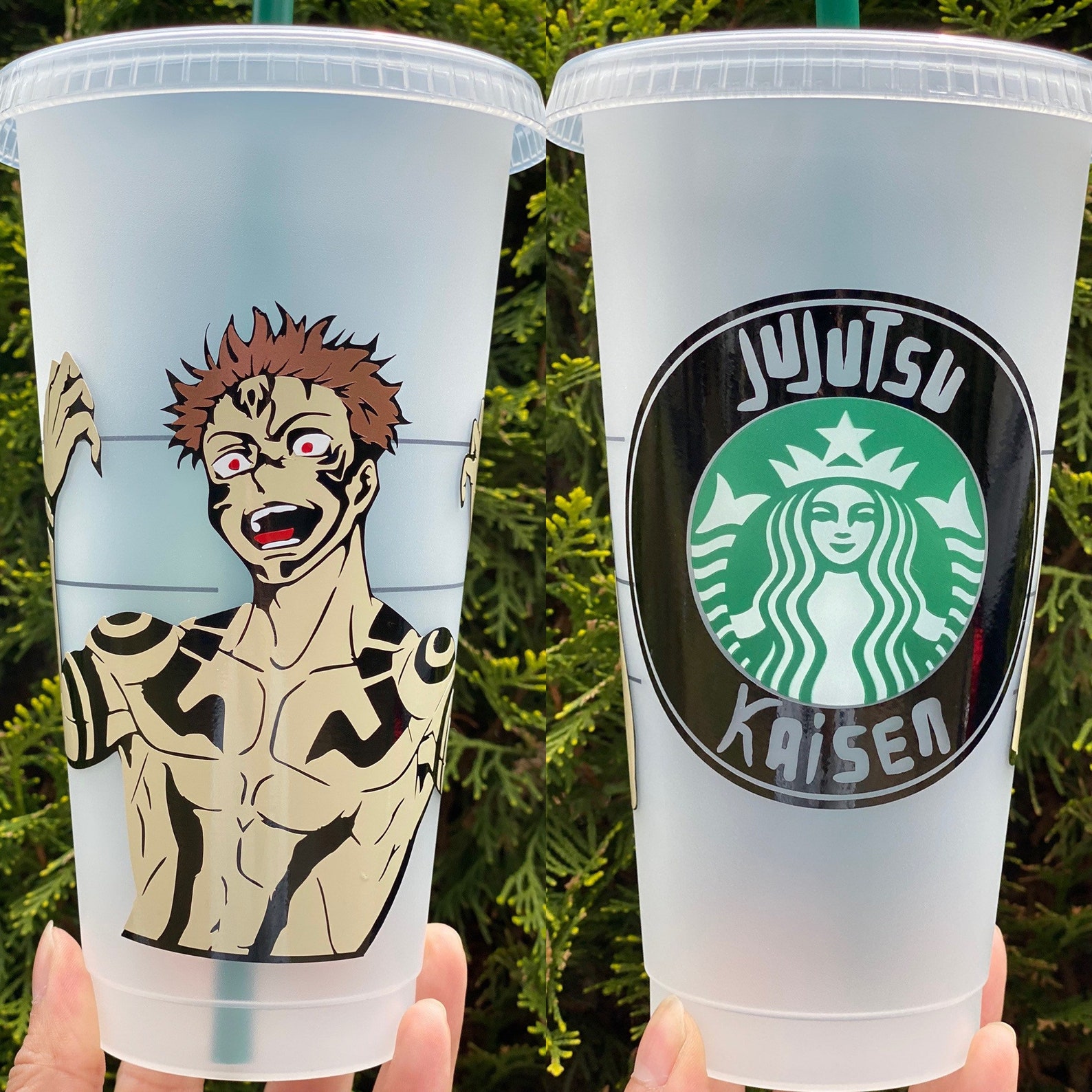 Anime cup Starbucks cold cup Starbucks tumbler customized | Etsy