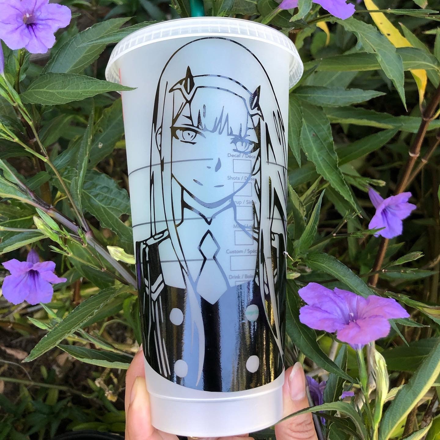 Anime cup Starbucks reusable cold cup customized cup | Etsy