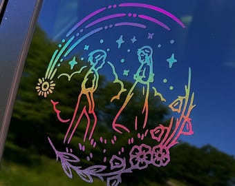 A hearts a heavy burden decal , car decal , anime decal , anime decal , anime sticker , howls castle