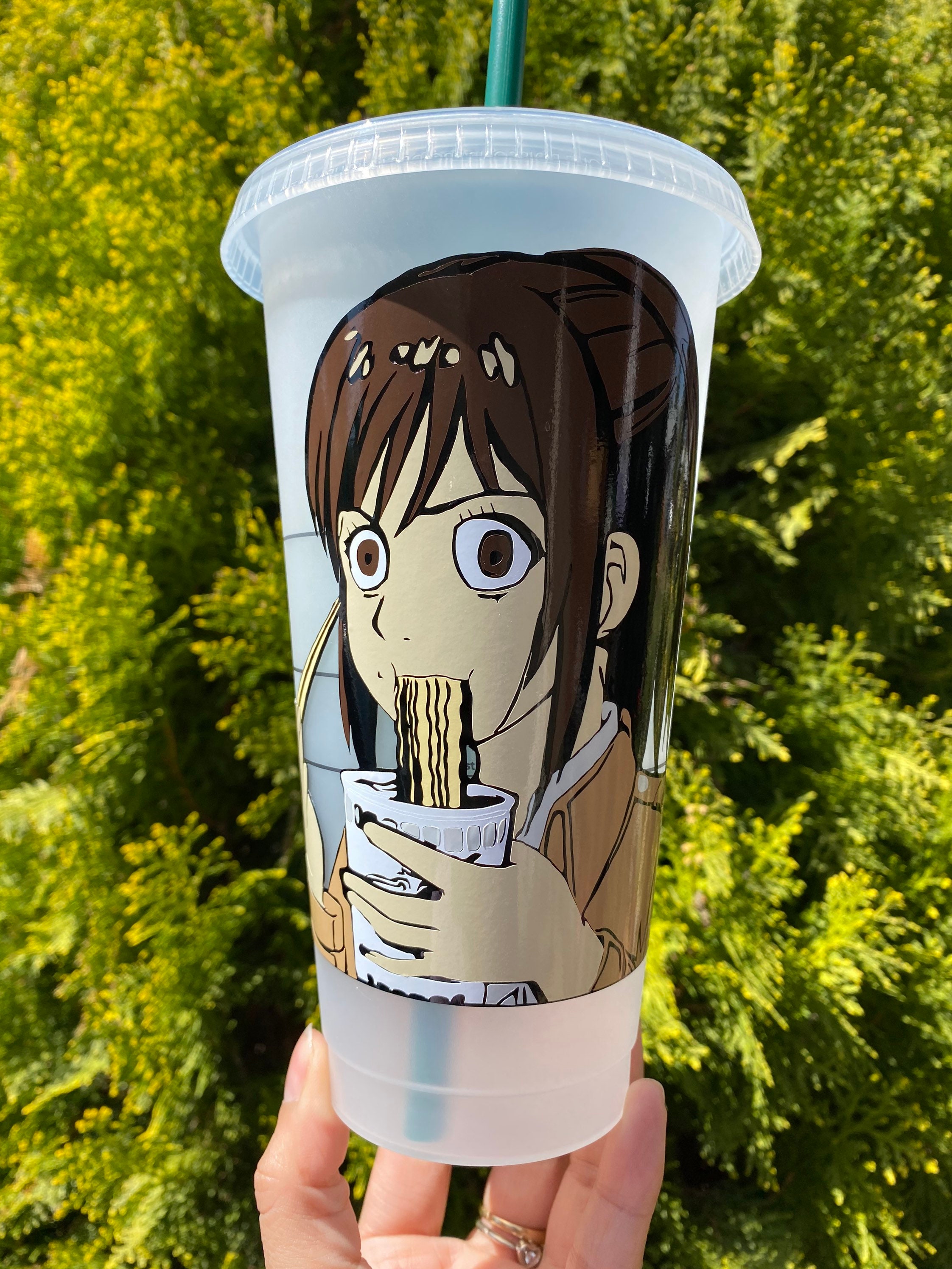 Anime theme cup potato girl Starbucks cup gift ideas Etsy