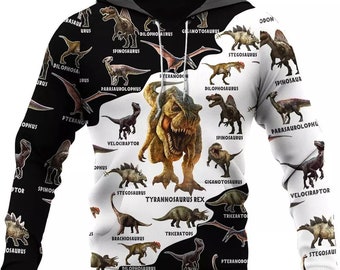 dinosaur print hoodie