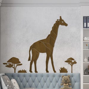 Giraffe wall art kid, Geometric giraffe, Giraffe wooden art, Giraffe nursery wall decor, Safari animals nursery wall art,Boho safari animals