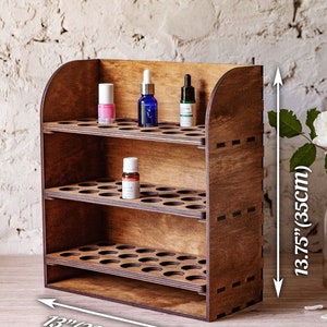 Essential Oil Holder Display 8 Tier Wooden Rotating Storage Display Stand  USA