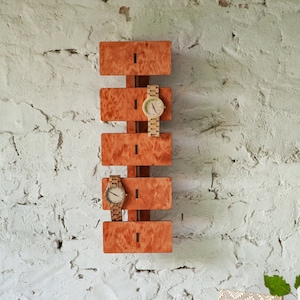 Wooden watch hanger for wall, Custom Watch organizer, Watch stand for wall, Watch display for wall, Personalized Handmade watch rack