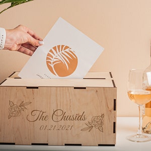 Benutzerdefinierte Kartenbox Hochzeit, Holzkartenbox, Dankeskartenbox, große Kartenbox, Spardose Hochzeit, Abschlusskartenbox, Umschlagbox Karte, Box mit Schlitz