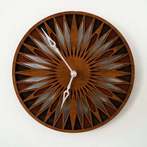 Sunburst wall clock, Farmhouse wall clock, Starburst wall clock, Art deco wall clock, Boho wall clock, Geometric wall clock, Unusual clock