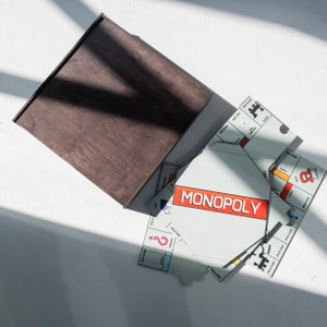 Custom monopoly board, Monopoly board box, Monopoly storage, Custom monopoly box, Monopoly gift, Monopoly holder, Custom board game box
