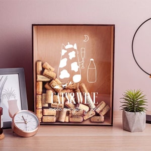 Custom wine cork holder, Cork artwork decor, Cork collector, Wine cork shadow box, Wine cork box, Wine cork storage, Wine cork display